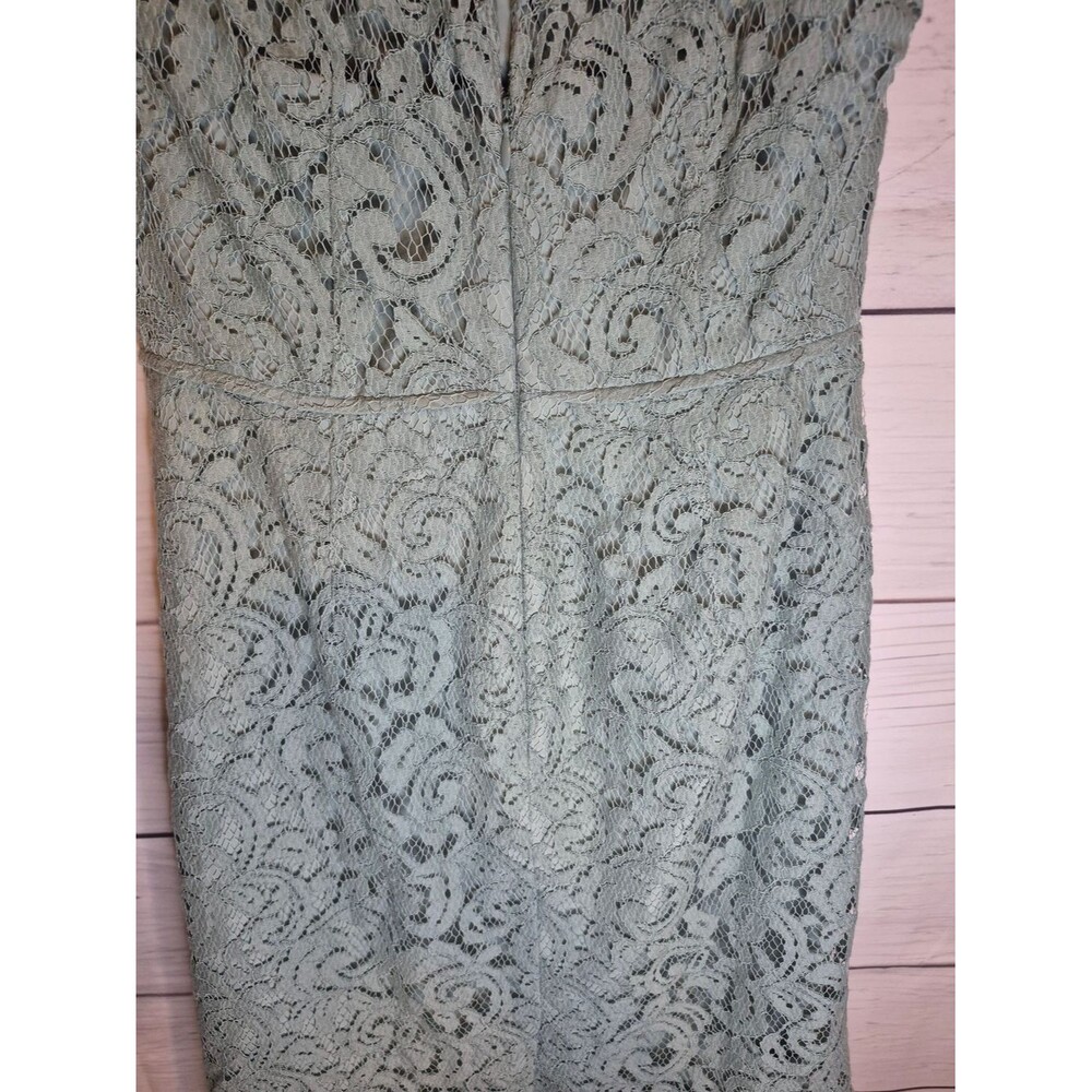 J. Crew Pamela Dress,  Leavers Lace, Shale Green Size 6 - Picture 8 of 13